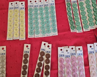 ヴィンテージ スリムラインボタン - イタリア製 - 11/16インチ 18 mm - 2穴 - 6個入り