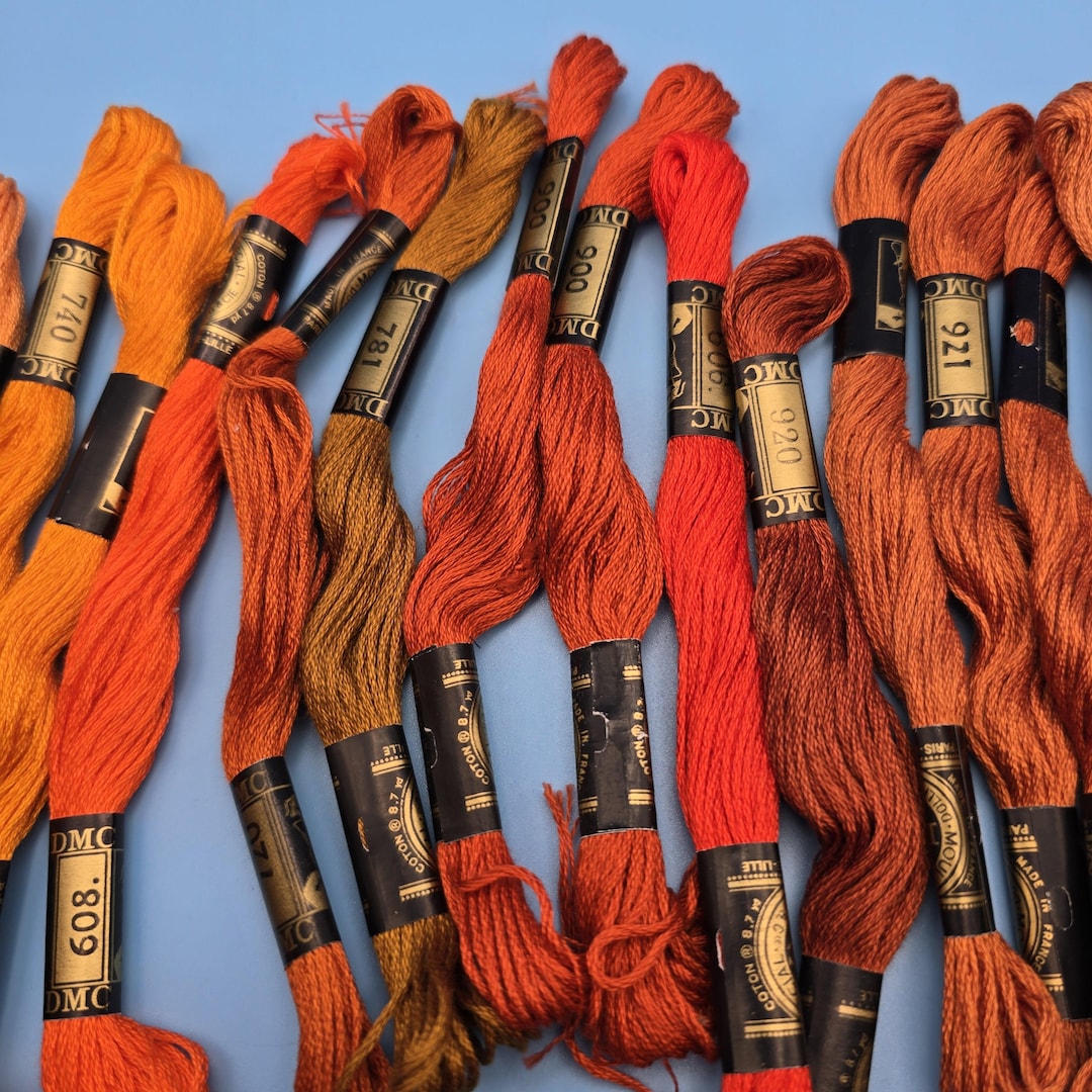 DMC Orange Palette Embroidery Floss – Vintage French Six-strand Cotton ...