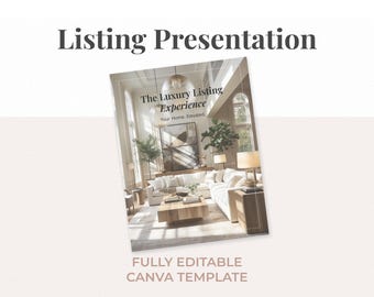 Présentation de l'annonce | Modèle de toile | Paquet modifiable pour vendeur immobilier | Document sur le processus d'inscription | Marketing immobilier