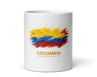 Kolumbien Pride | Premium glänzende Keramiktasse - 11 Unze