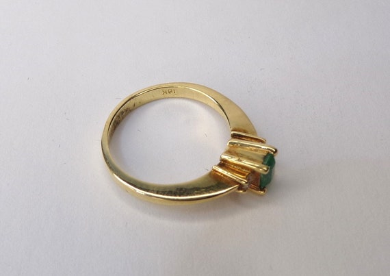 Colombian Emerald, Diamond & 18k Gold Engagement … - image 6