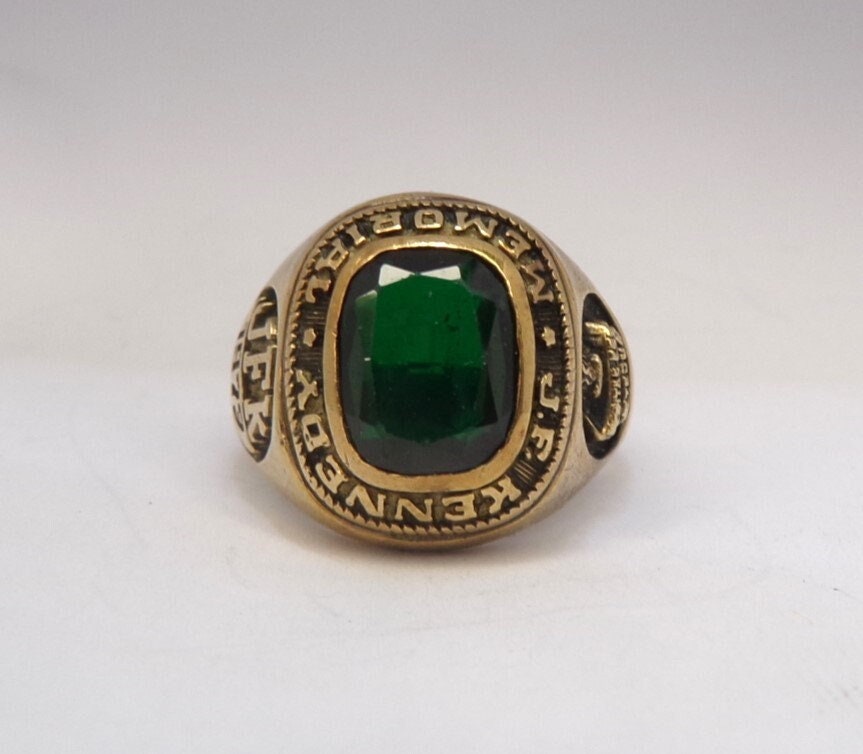 アクセサリー 30s vintage college ring 10k gold 14 Herff Jones Art Deco Style 10K Yellow Gold Class Ring - Etsy