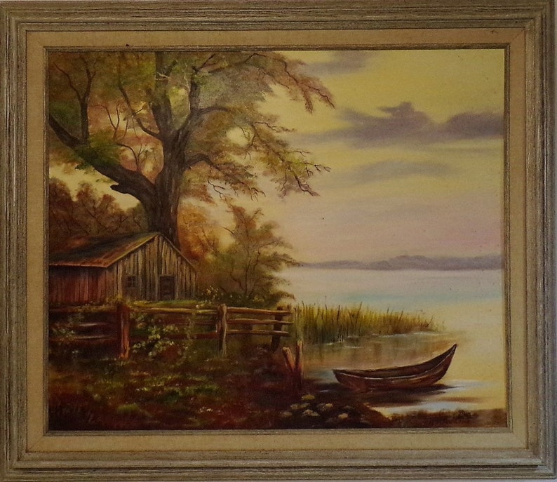 Vintage Original Landscape Oil Painting. Signed and Framed 20 Etsy