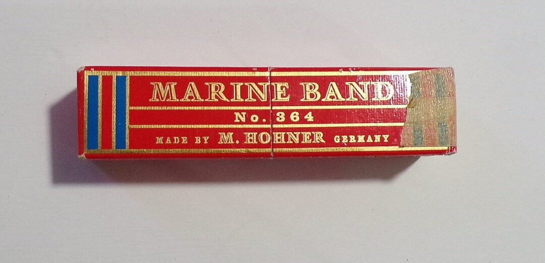 Vintage Hohner Marine Band Harmonica in Original Box. Key of C