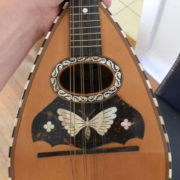 Mandolin. Vintage Midland Bowl Back. Butterfly inlay.