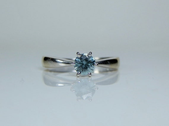 Dana Augustine 14k White Gold and Natural Blue Sp… - image 1