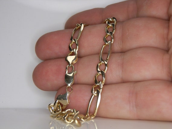 Vintage 14k Italian Gold Link Chain Link Bracelet… - image 5