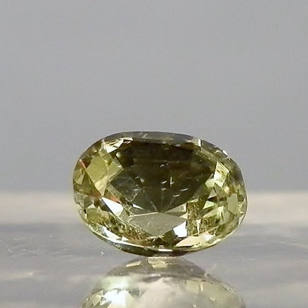 RESERVED... Please do not purchase... Chrysoberyl Cut Loose Gemstone. Yellow/Green 2.86 carats.