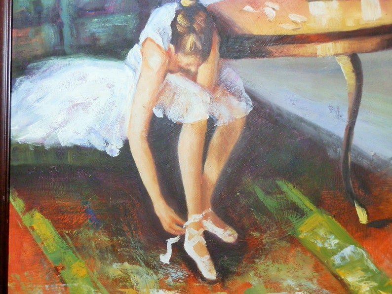 M Harold Signed Original Art Painting on Canvass. Ballerina. | Etsy