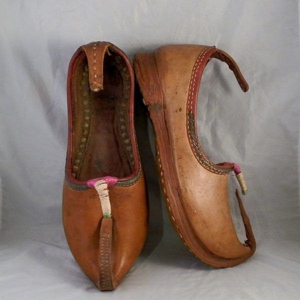 Handmade Leather Shoes Persian Aladdin Vintage to Antique Khussa Genie DanPickedMinerals