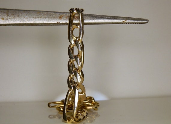 Vintage 14k Italian Gold Link Chain Link Bracelet… - image 4