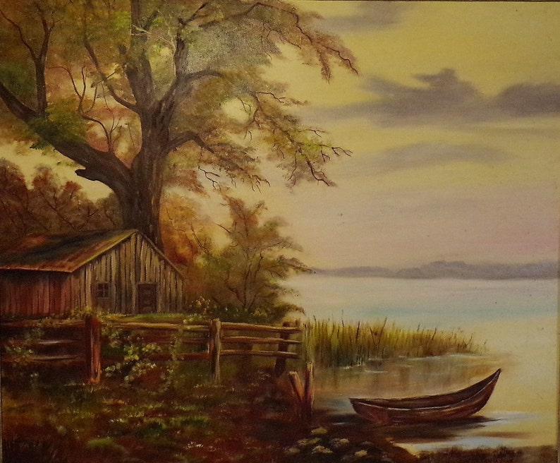 Vintage Original Landscape Oil Painting. Signed and Framed 20 Etsy