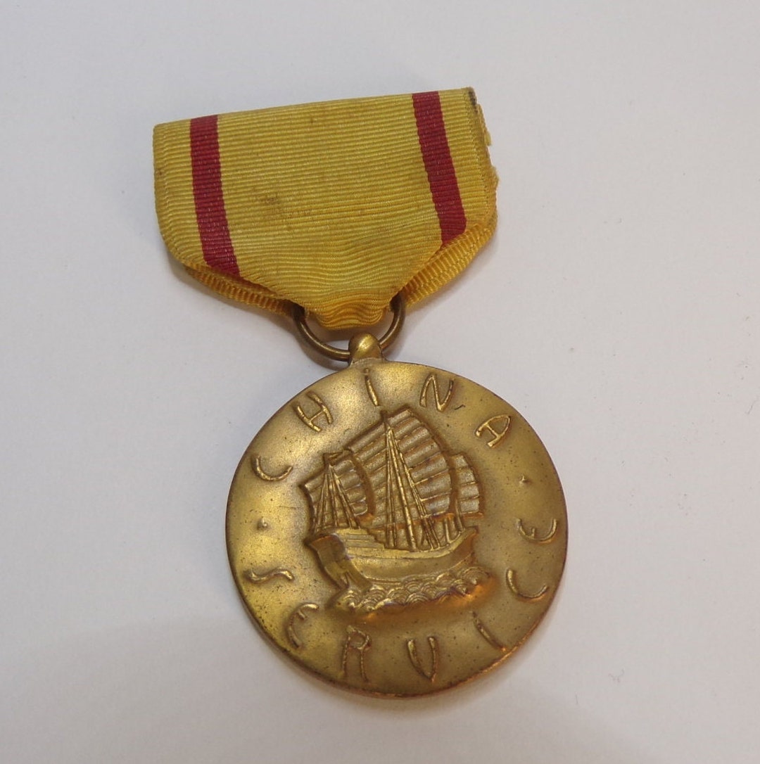 Chinese Service Ribbon US Navy China Service Medal. Circa 1940's. - Etsy