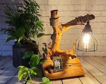 Rustic Kraft Paper Lamp Shade With Bulb Clip - Faux Oil Table Light Cottage & Cabin Decor