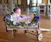 Wedding Wagon Wood Medium Size Bumbo Seat Flower Girl Ring Bearer Fully Functional Porch Decor Garden Decor Photo Prop Decor 