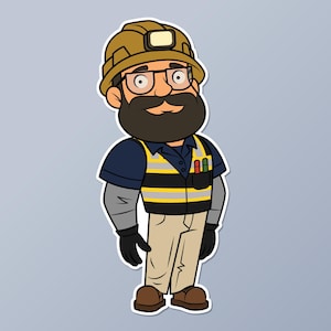 Sawyer - Base Pose Sticker - 3 inch die cut vinyl