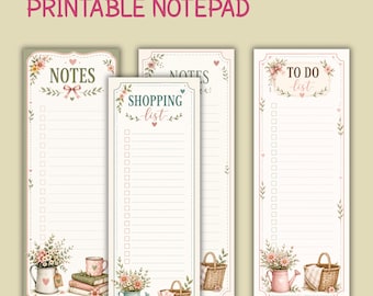 Shopping List Notepad Printable | Rustic Grocery List | Farmhouse Printable Stationery | PDF JPG Memo Pad | Grocery Checklist