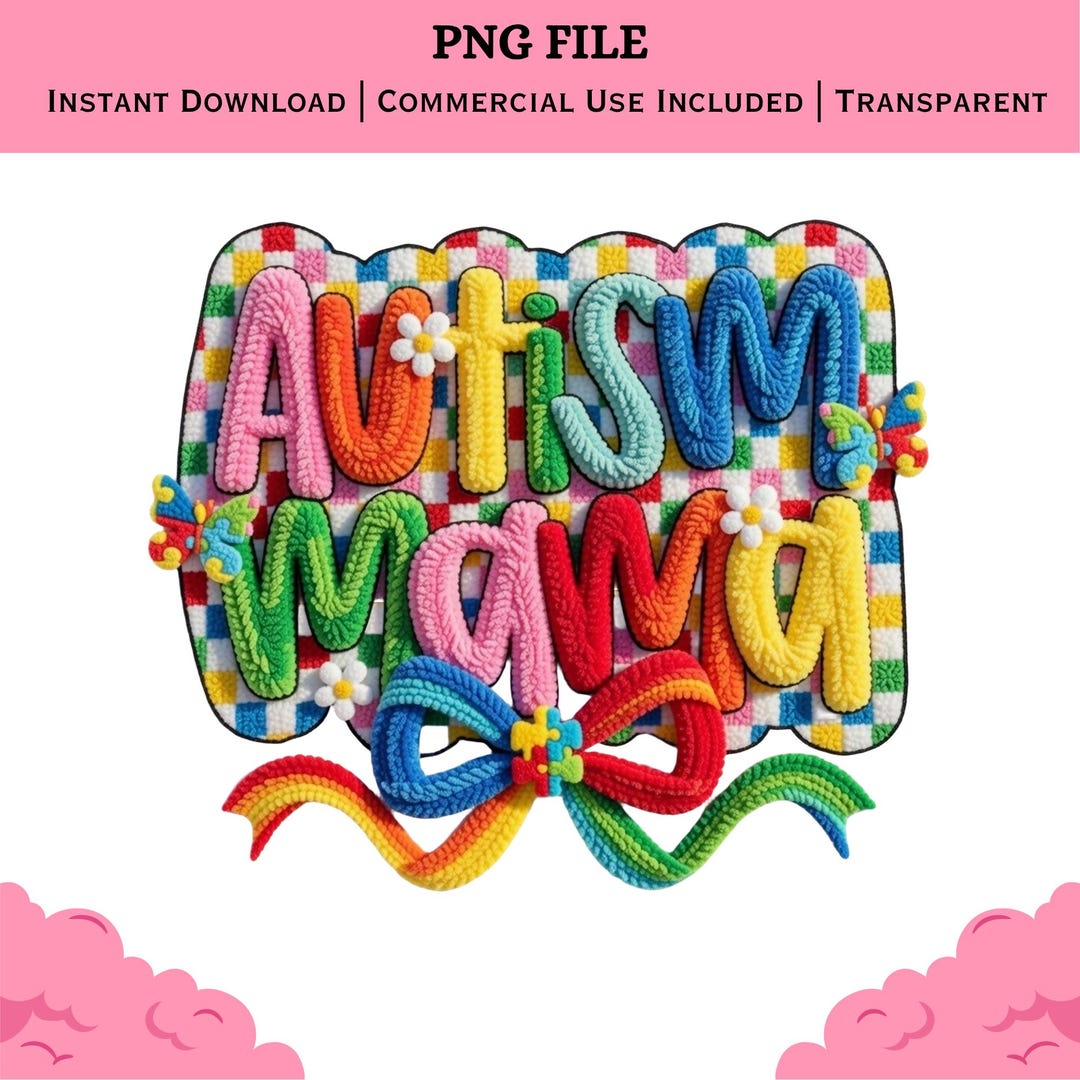 Autism Mama PNG Awareness Design | Puzzle Ribbon Support Graphic ...