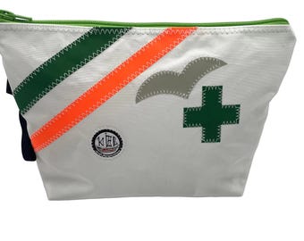 Kulturtasche S Erste Hilfe aus recyceltem Segeltuch, Erste-Hilfe-Tasche fürs Boot