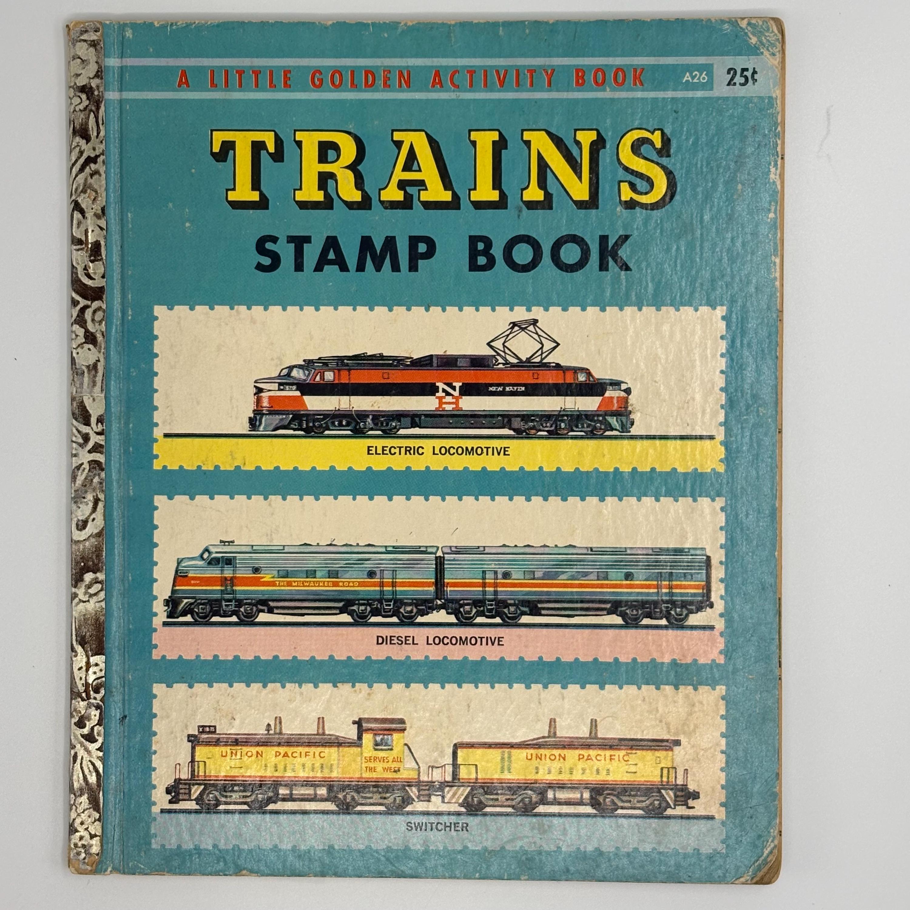 Vintage Child's Train Book - Etsy