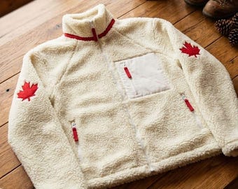Giacca in lana Sherpa del Team Canada - Ispirata alla rivalità accesa - Cosplay di Shane Hollander.