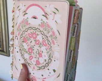 Floral Jesus Bible ESV Journaling Bible with Tabs, Notes (Christian Gift for Women)