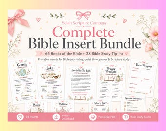 Complete Bible Insert Bundle | 66 Books, 28 Study Tip-Ins (Digital Download)