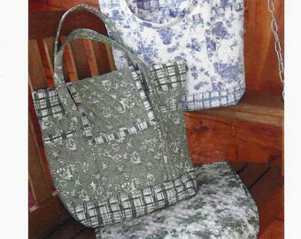 Borsa con bordo tagliato a rotativa - Modello per borsa fasciatoio o borsa a tracolla kq106 di The Kentucky Quilt Co. Dimensioni finali 14" x 17,5" x 5". Di Rice and Benham.