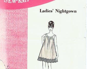 14 Ladies Nightgown Sizes S-M-L -Publish Date 1969 UNCUT MINT Condition Pattern  Came in Sealed Envelope - was opened - Interior is flawless