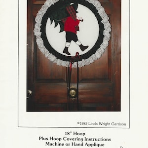 Edwardian Christmas -18" Hoop Plus Hoop Covering Instructions - Machine or Hand Applique From Goose Girl Creations - Linda Wright Garrison