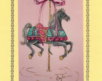 Patterns By Gayle - Carousel Horse #107 by Gayle E. Benet Full Material List and Detailed Instructions 1989 MINT CONDITION