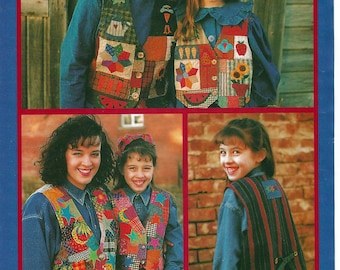 k.p. kids & co. Chaleco Loose-threads para mamás e hijos Tallas para mamás: 6-24, Tallas para niños: 4-14 NUEVO PATRÓN