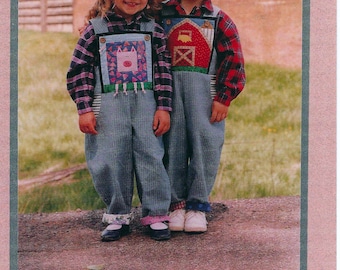 k.p, kid's & co. Barnyard Overalls - Kids Sizes S (2/3) M (4/5) L (6/6X) NEW PATTERN See Description