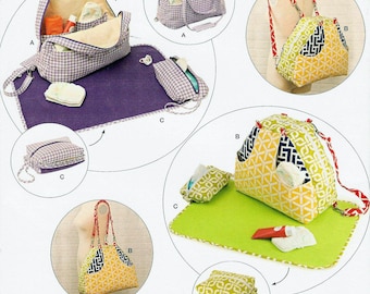 Cartamodello Simplicity UNCUT 8031 per borsa fasciatoio convertibile e assorbente di StudioCherie NUOVO