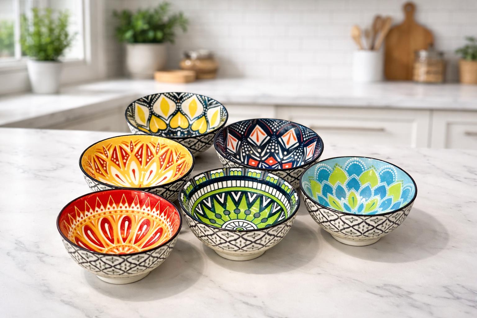 Mandala Art Ceramic Bowls