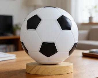 Lámpara de fútbol personalizada / Decoración de habitación, regalo / Carga USB / Luz tricolor / Interruptor táctil / Atenuación continua