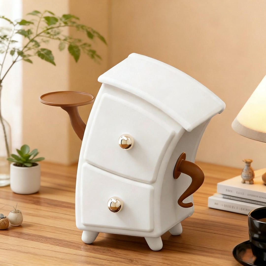 Quirky Tilted Storage Cabinet Decorate,creative Desktop Storage ...