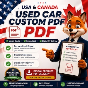 Custom Used Car PDF, Fast Delivery, USA & Canada Vehicles