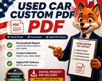 Custom Used Car PDF, Fast Delivery, USA & Canada Vehicles