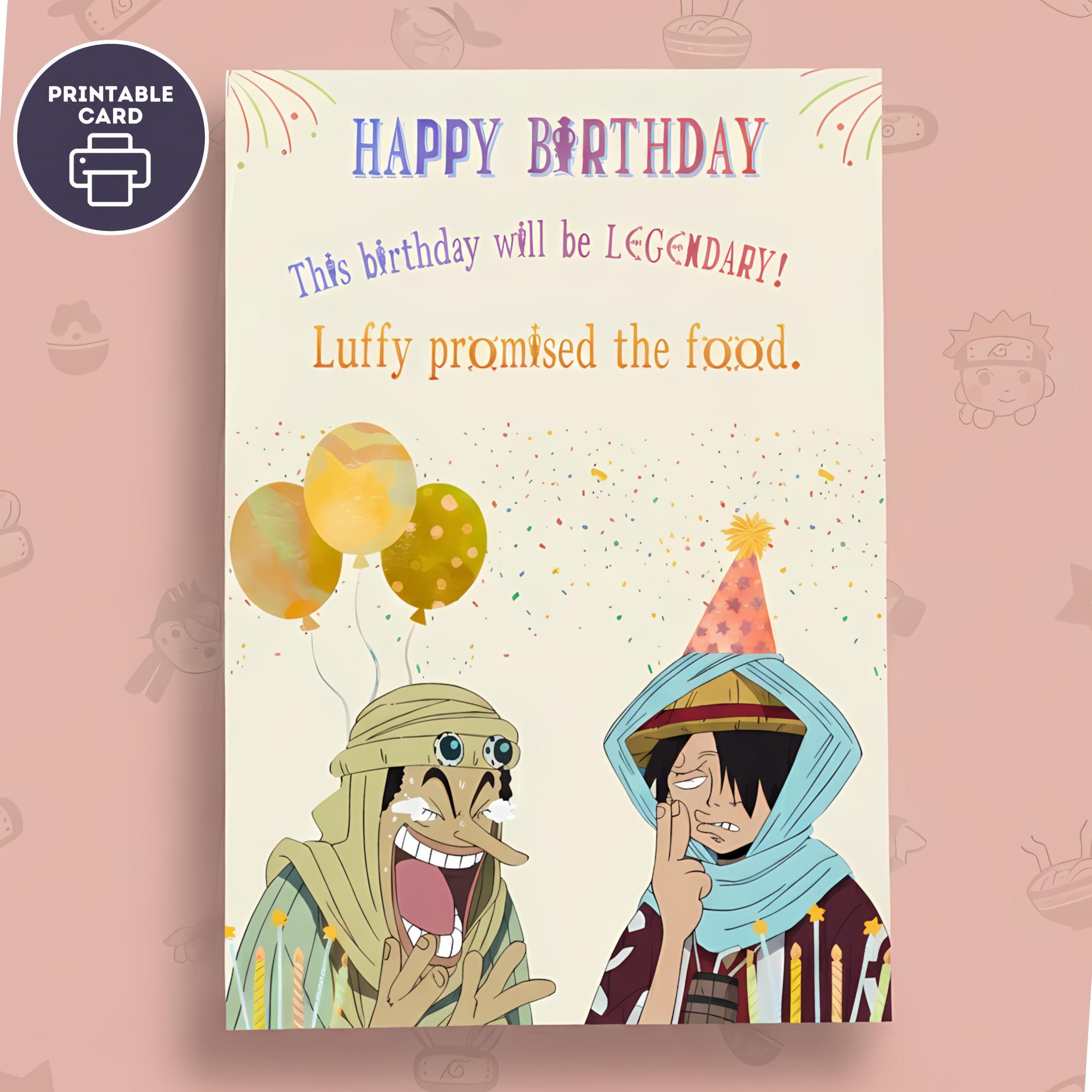 One piece bday greeting card - Etsy 日本