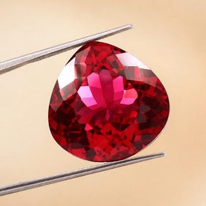 Ruby Burma Heart Shape Lab Created Loose Gemstone Cut Stone for Jewelry Making 25X25 mm