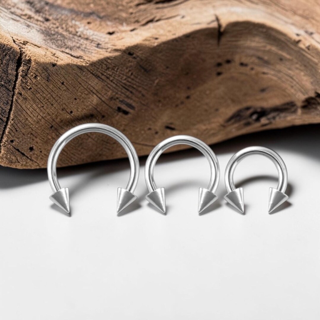 Threaded Nose Set 16G Internal Threaded Horseshoe Septum Rings Set – Surgical Steel Nose ...