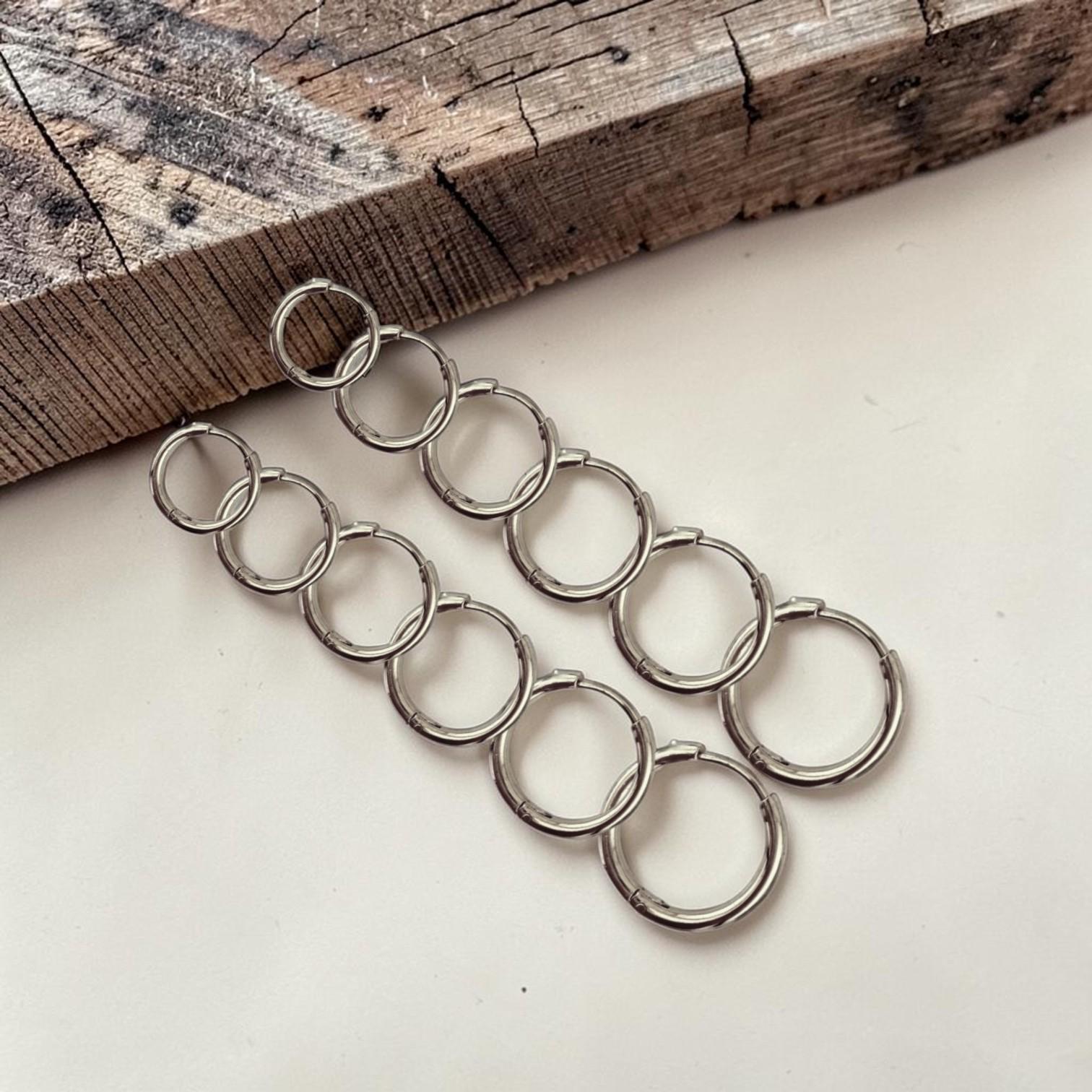 VIROMY 6 Paia Di Orecchini Donna argento Orecchini a Cerchio Intrecciati Placcati In argento 14k Ipoallergenici Orecchino a Cerchio Aperti Spessi e Leggeri Per Regali