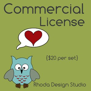 Rhoda Design Studio Commercial Use License No Credit Required per Graphic SET