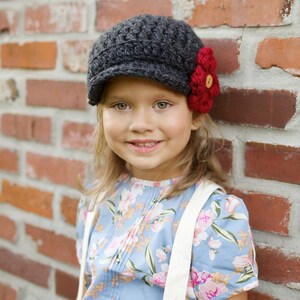 Crochet Pattern Hat Pattern Ribbed Newsboy Hat Pattern 014 Brimmed Hat Pattern Beanie Hat Pattern Chunky Hat Pattern DIY Pattern image 4