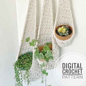 DIY Crochet Pattern | Crochet Plant Hanger | Boho Plant Hanger Pod | Modern Macrame Inspired Plant Hanger