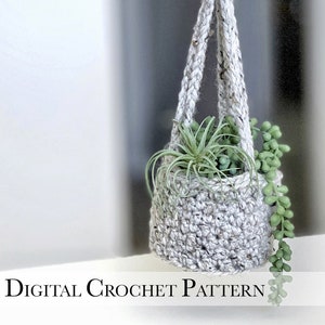 DIY Crochet Pattern | Crochet Planter Pattern | Crochet Hanging Planter Pot Cover | Home Decor Crochet | DIY Crafts | Succulent Planter