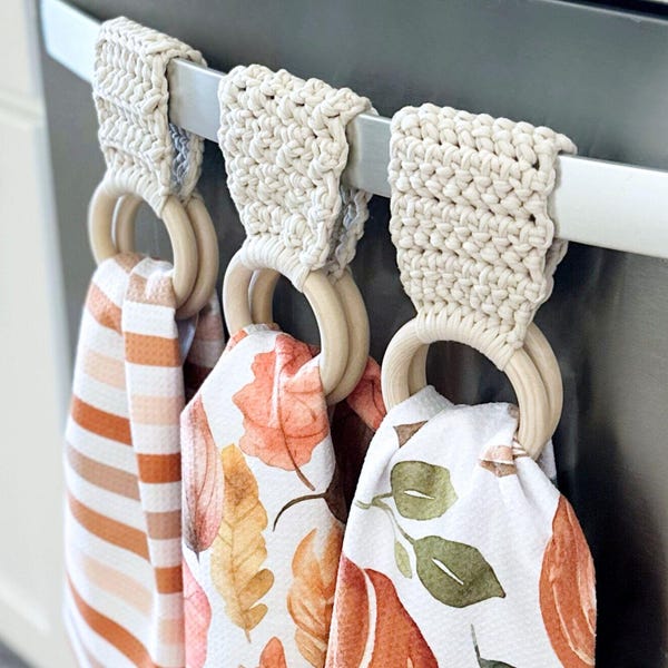 Patrón de crochet / Patrón de toallero de crochet / Patrón de adorno para toalla de crochet DIY Descarga en PDF