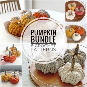 Crochet Pattern Bundle | Set of 6 Crochet Pumpkin Patterns | Digital Crochet Pattern | DIY Crochet Pattern for Fall | Crochet Tutorial