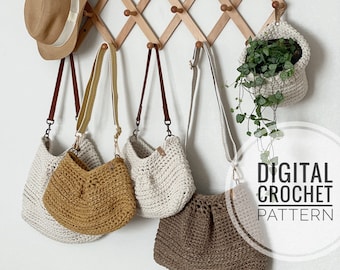 DIY Crochet Pattern | Chunky Crochet Bag Pattern |  Crochet Tote Bag Pattern | Crochet Purse Pattern | Summer Bag Pattern | Crochet Hobo Bag
